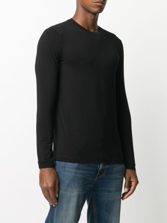 26FW 조르지오 아르마니 긴팔 티셔츠 3GST51 SJP4ZUC99 BLACK - GIORGIO ARMANI