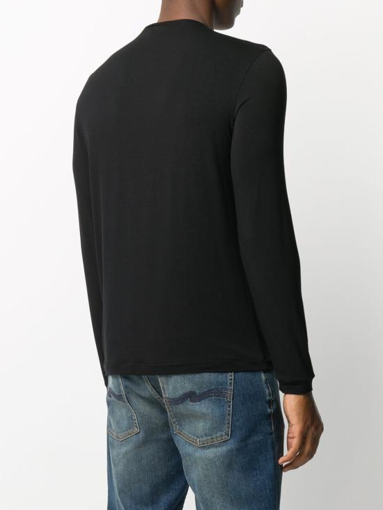 26FW 조르지오 아르마니 긴팔 티셔츠 3GST51 SJP4ZUC99 BLACK - GIORGIO ARMANI