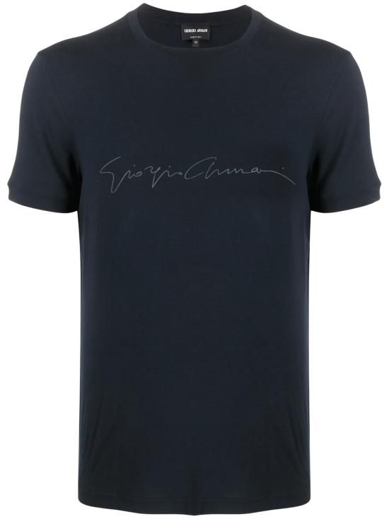 26FW 조르지오 아르마니 반팔 티셔츠 6GST56 SJP4ZUBSG NAVY
