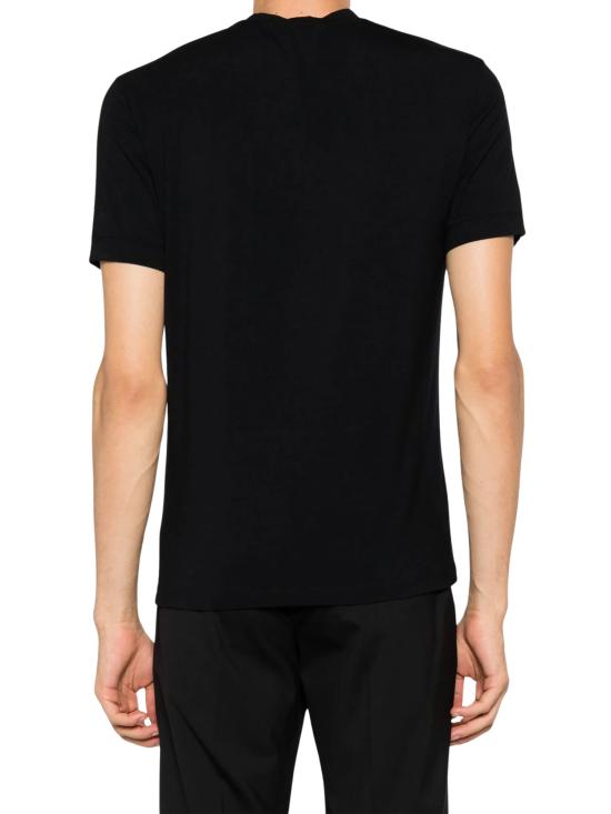 26FW 조르지오 아르마니 반팔 티셔츠 8NST62 SJP4ZUC99 BLACK - GIORGIO ARMANI