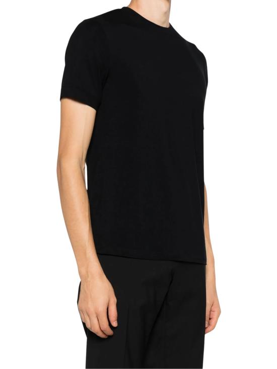 26FW 조르지오 아르마니 반팔 티셔츠 8NST62 SJP4ZUC99 BLACK - GIORGIO ARMANI