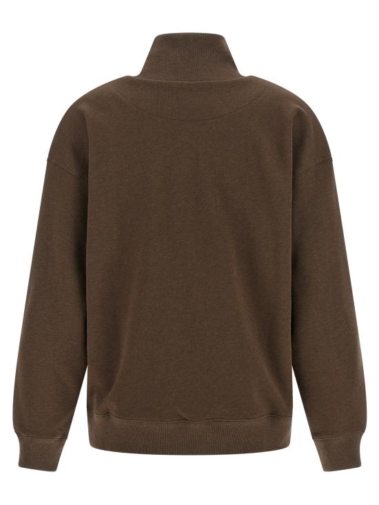 26FW 메종키츠네 베이비 폭스 하프 집 스웨트셔츠 MW00304KM03410605 Brown - MAISON KITSUNE
