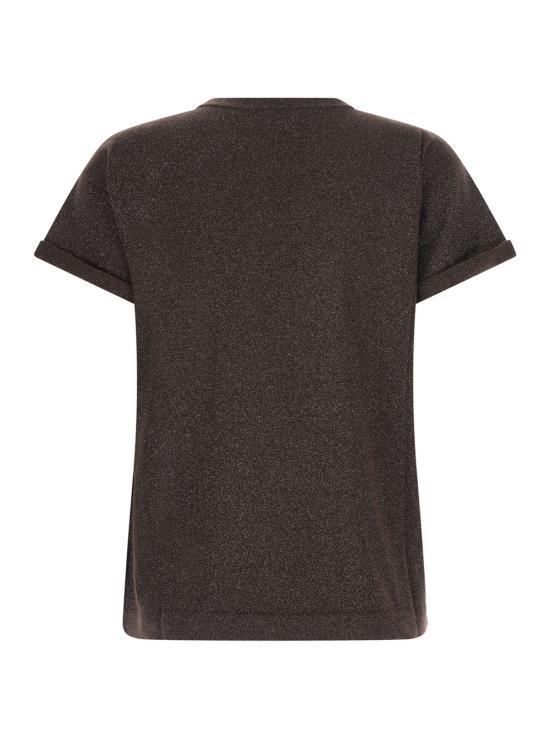 26FW 브루넬로 쿠치넬리 스파클링 캐시미어 실크 니트 티셔츠 M41810000C4211 Brown - BRUNELLO CUCINELLI