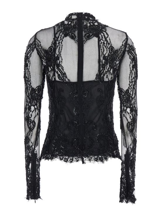 26FW 블루마린 탑 RF6064J161622222 Black - BLUMARINE