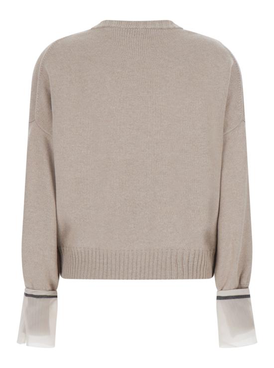 26FW 브루넬로 쿠치넬리 긴팔 티셔츠 M12747000C9991 Beige - BRUNELLO CUCINELLI