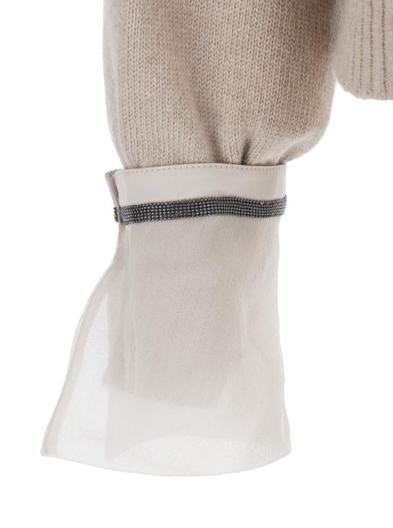 26FW 브루넬로 쿠치넬리 긴팔 티셔츠 M12747000C9991 Beige - BRUNELLO CUCINELLI