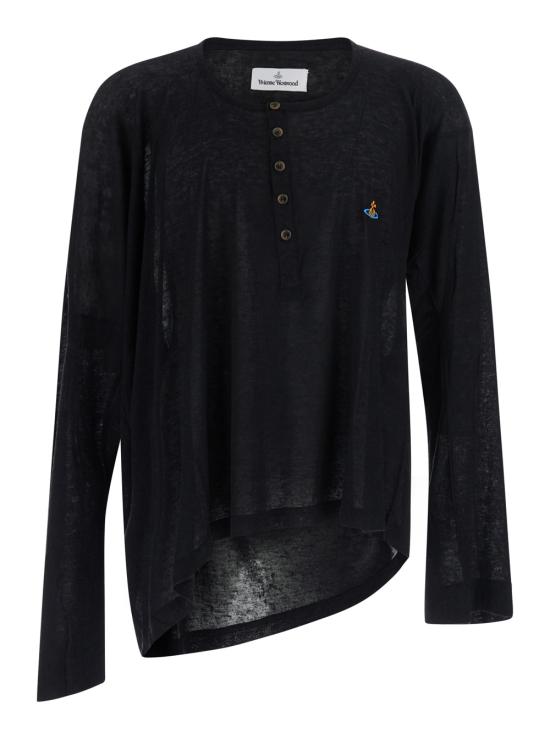 26FW 비비안웨스트우드 긴팔 티셔츠 2G01000HJ00BMN401 Black