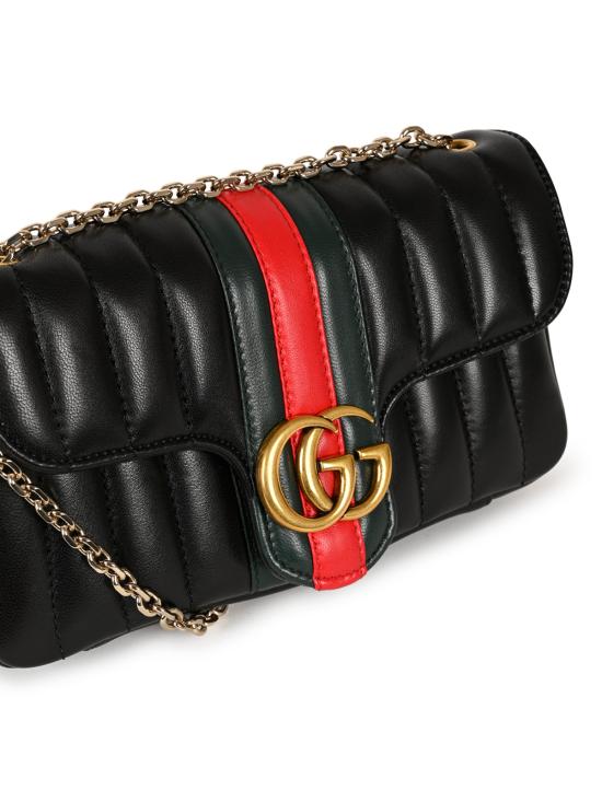 26FW 구찌 젯셋 GG 마몽 스몰 숄더백 A006X1 AAG8N1068 BLACK GREEN CLOACK R - GUCCI