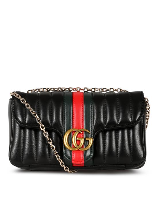 26FW 구찌 젯셋 GG 마몽 스몰 숄더백 A006X1 AAG8N1068 BLACK GREEN CLOACK R