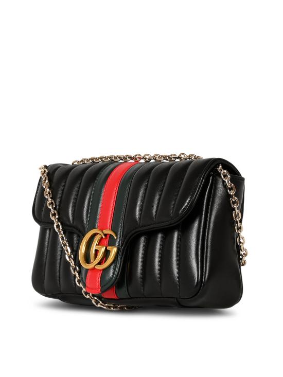 26FW 구찌 젯셋 GG 마몽 스몰 숄더백 A006X1 AAG8N1068 BLACK GREEN CLOACK R - GUCCI
