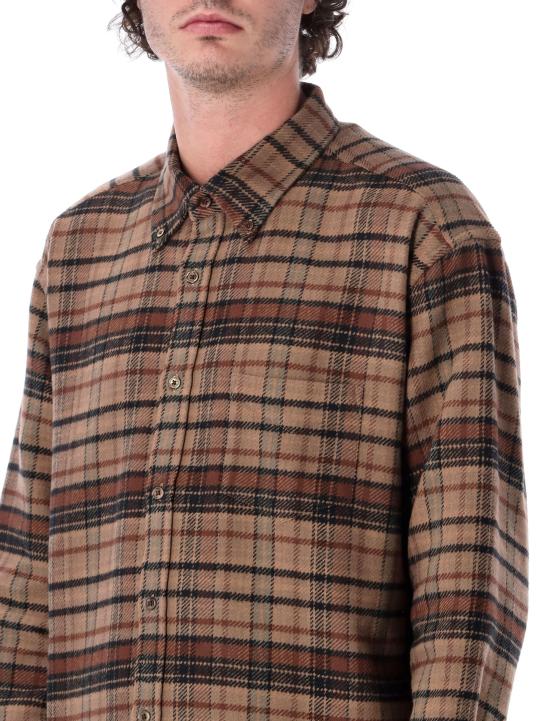 26FW 포르투기스플란넬 반팔 티셔츠 STALIA BC BROWN CHECK - PORTUGUESE FLANNEL