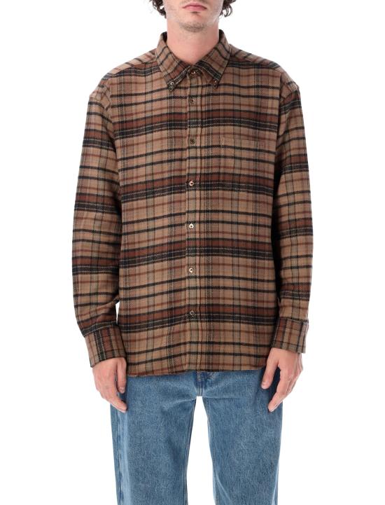 26FW 포르투기스플란넬 반팔 티셔츠 STALIA BC BROWN CHECK