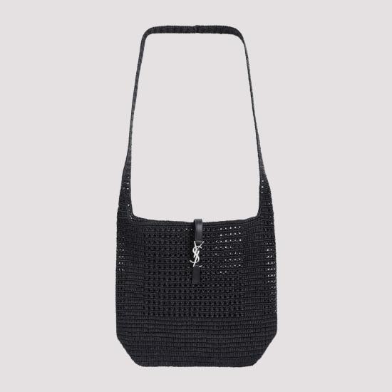 26FW 생로랑 LE 5 A 7 마크라메 미디엄백 778827 GAAEN 1000 NERO - SAINT LAURENT