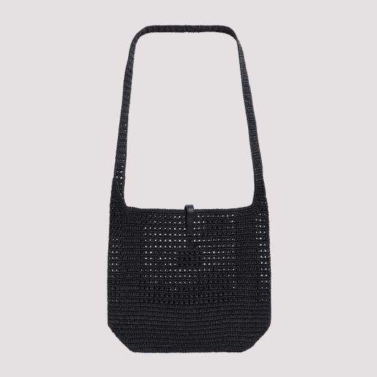 26FW 생로랑 LE 5 A 7 마크라메 미디엄백 778827 GAAEN 1000 NERO - SAINT LAURENT