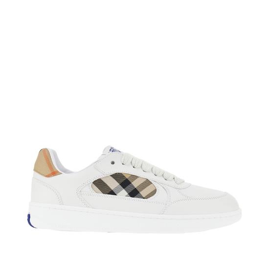 26FW 버버리 레더 체크 테라스 스니커즈 8108649 White
