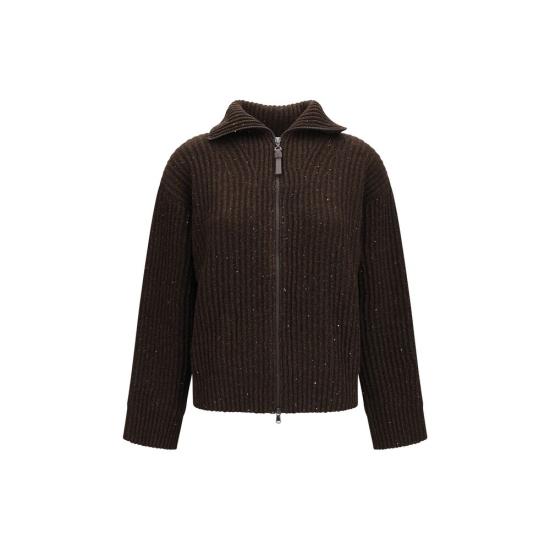 26FW 브루넬로 쿠치넬리 긴팔 티셔츠 BRMBM753506C9792BB BROWN