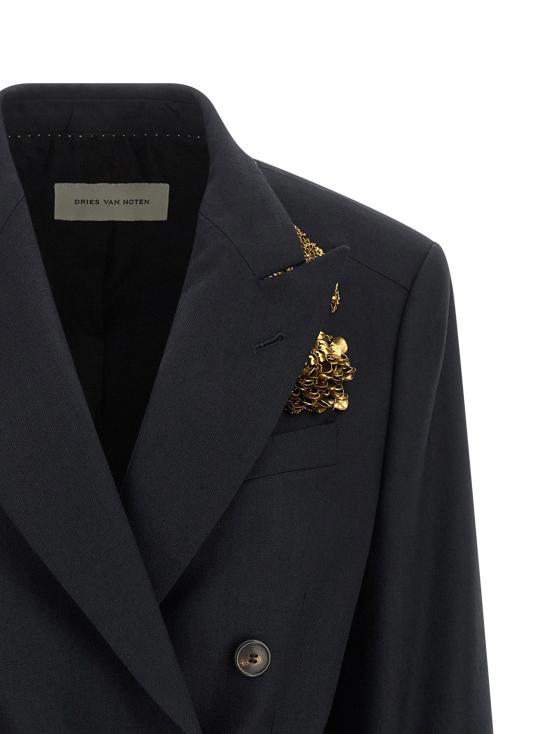  드리스 반 노튼 자켓 LD2620104194193509 NAVY - DRIES VAN NOTEN