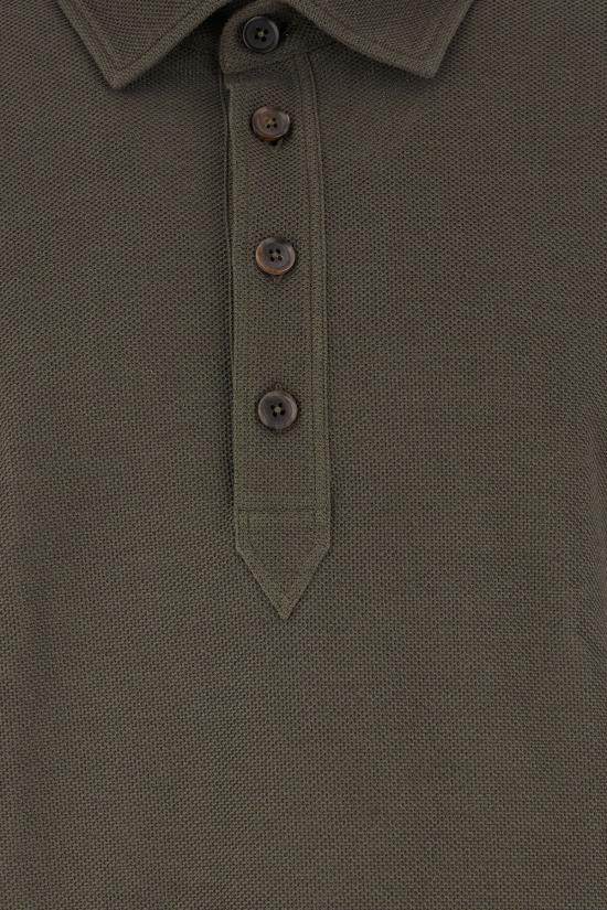 26FW 에르메네질도제냐 폴로 티셔츠 I755UI375A4 4V9 DARK OLIVE GREEN - ERMENEGILDO ZEGNA