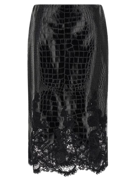 26FW 에르마노 설비노 스커트 ER342235BM BLACK