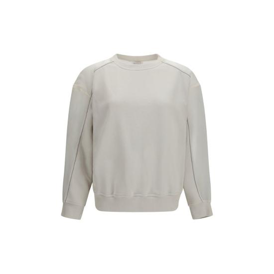 26FW 브루넬로 쿠치넬리 긴팔 티셔츠 BRMN05NB2R00C9443BB WHITE