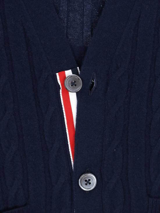 26FW 톰브라운 스웨터 MKC660A Y2022 415 BLUE - THOM BROWNE