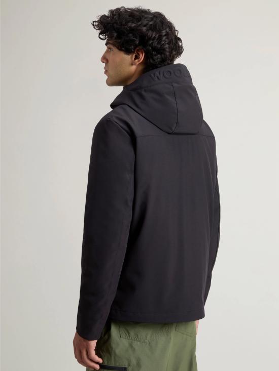 26FW 울리치 자켓 지아카 안티벤토 콘 카푸치오 퍼시픽 네로 - WOOLRICH