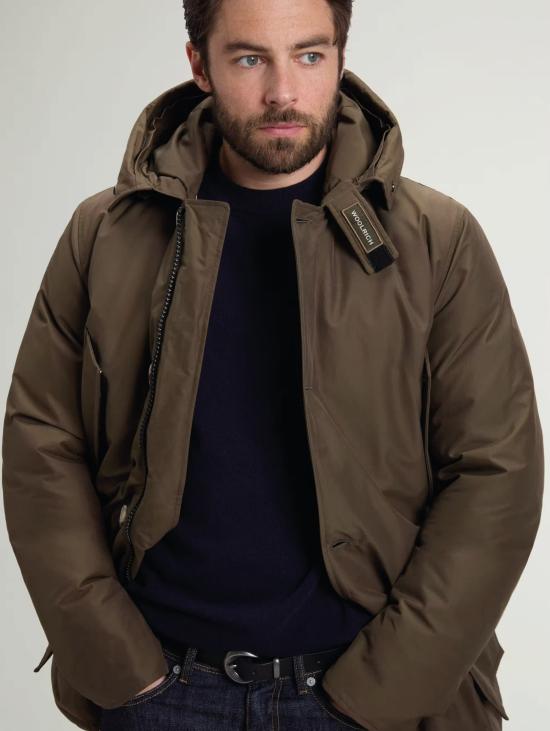 26FW 울리치 패딩 Ramar Verde Scuro 소재의 Giaccone 파카 - WOOLRICH
