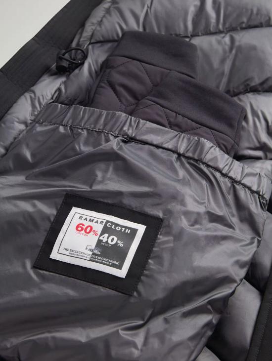 26FW 울리치 패딩 라마르 원단으로 제작된 아크틱 파카, 에볼루션 네로 색상 - WOOLRICH
