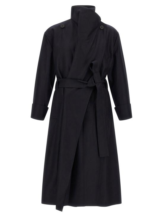  이세이 미야케 트렌치 코트 LDIM68JA21315 BLACK