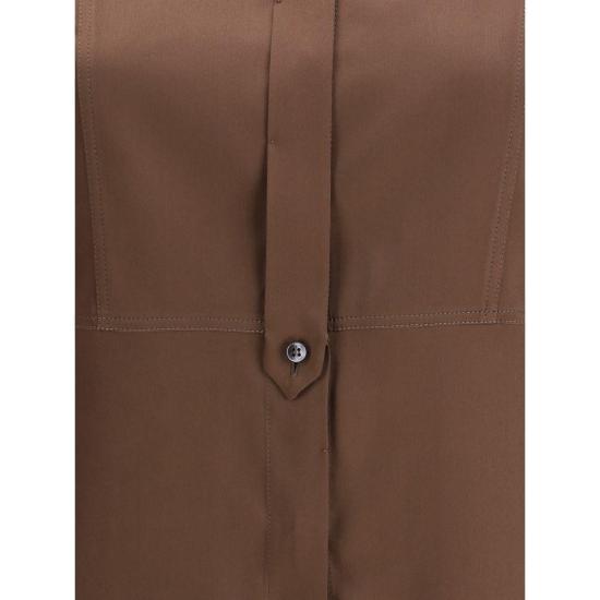 26FW 브루넬로 쿠치넬리 블라우스 BRM0C59NR516C4280BB BROWN - BRUNELLO CUCINELLI