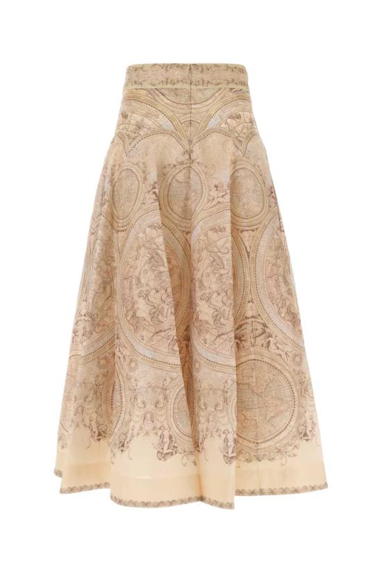 26FW 짐머만 스커트 2411SF262 CRCEL CREAMCELESTIAL - ZIMMERMANN