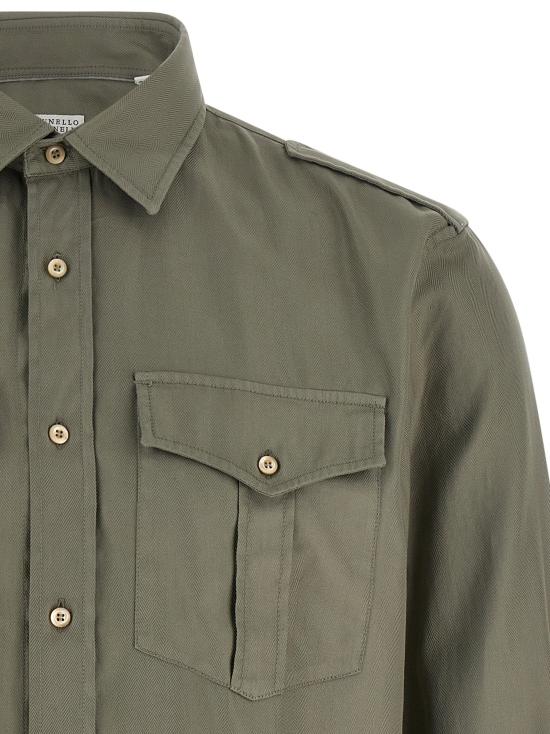 26FW 브루넬로 쿠치넬리 셔츠 BR344827BM GREEN - BRUNELLO CUCINELLI