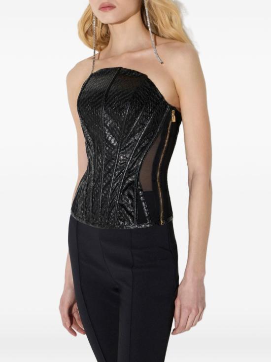26FW 엘리자베타프랜치 민소매 티셔츠 TO09167E2 110 BLACK - ELISABETTA FRANCHI