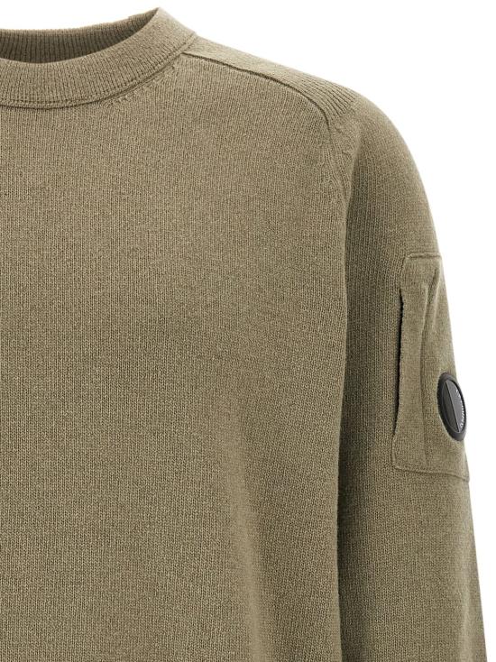  씨피 컴퍼니 스웨터 LD21CMKN085A110149A356 OLIVE GREEN - C.P. COMPANY