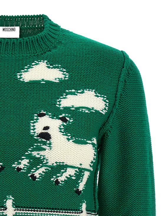  모스키노 스웨터 LDA090454022384 GREEN - MOSCHINO