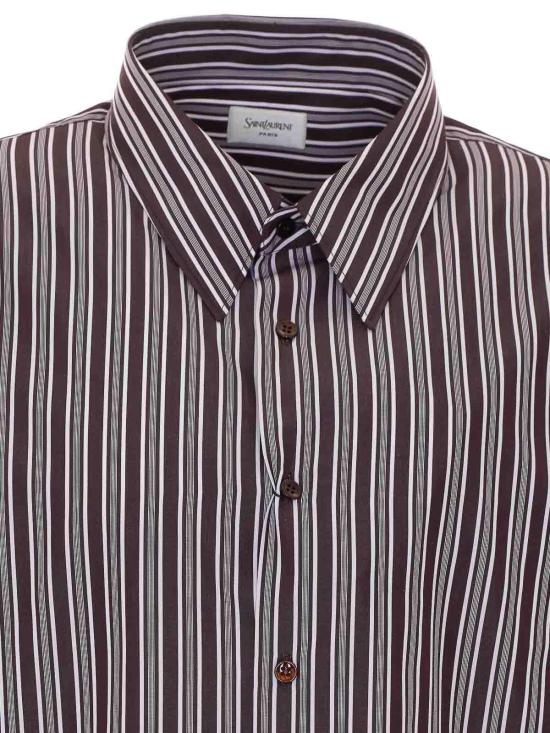 26FW 생로랑 스트라이프 코튼 포플린 셔츠 867719Y2O102071 MULTICOLOUR - SAINT LAURENT