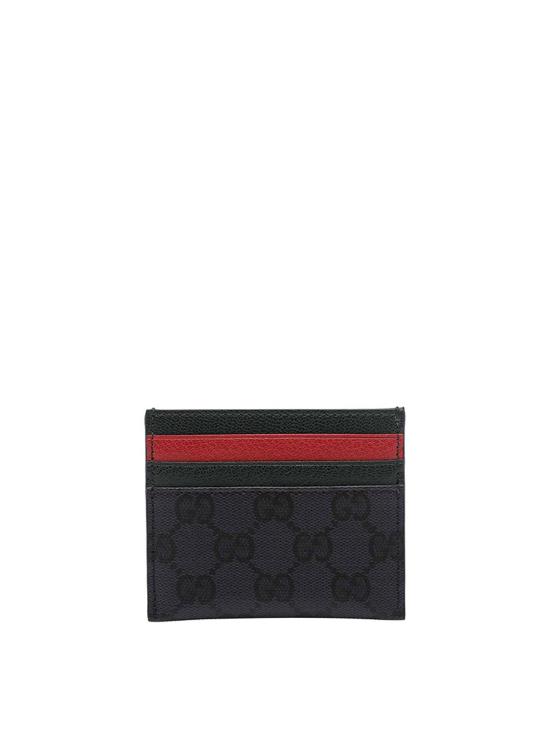 26FW 구찌 GG 캔버스 웹 카드 슬롯 카드 케이스 A0071BFAGI81081 BLACK - GUCCI