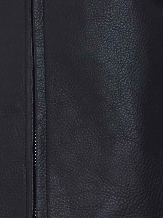 26FW 구찌 웹 디테일 레더 바이커 자켓 874158XNBDW1060 BLACK - GUCCI