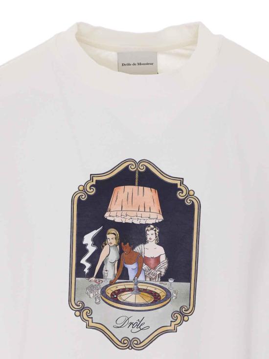 26FW 드롤드무슈 반팔 티셔츠 TS355CO002OW WHITE - DROLE DE MONSIEUR