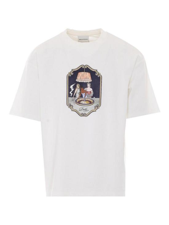 26FW 드롤드무슈 반팔 티셔츠 TS355CO002OW WHITE