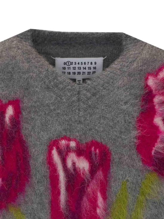 26FW 마르지엘라 플라워 울 스웨터 플라워 울 스웨터 S51HN0013M13322001J - MAISON MARGIELA