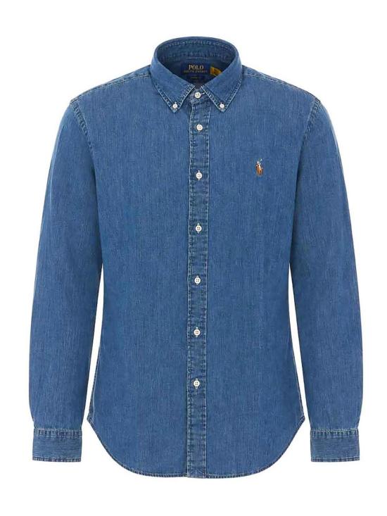 26FW 폴로 랄프로렌 포니로고 자수 데님 셔츠 710792043001DENIM BLUE