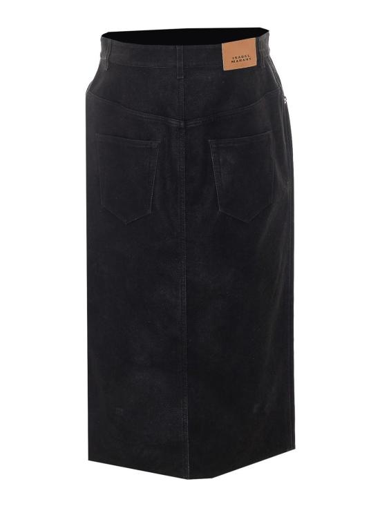 26FW 이자벨마랑에뚜왈 비잔 빈티지 페이크 스웨이드 스커트 JU0524FAD3B01E01BK BLACK - ISABEL MARANT ETOILE