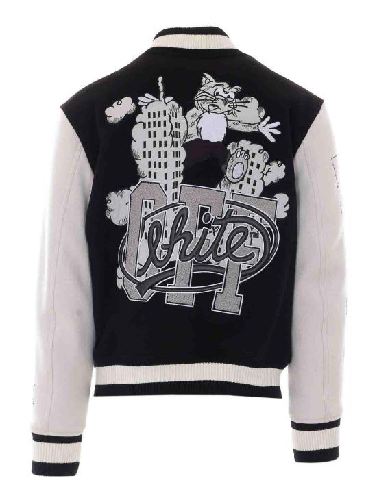 26FW 오프화이트 봄버 자켓 OMEH053F26FAB001001 BLACK - OFF WHITE