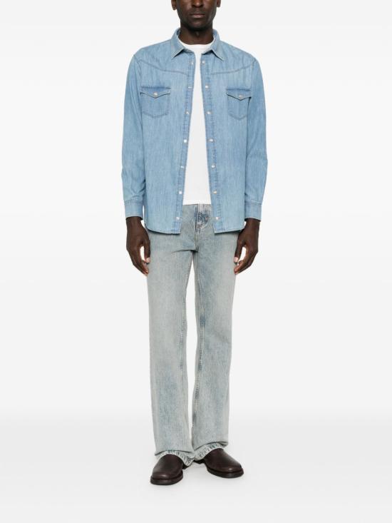  엠포리오 아르마니 셔츠 EM007369AF30058MB003 AI26 BLUE - EMPORIO ARMANI