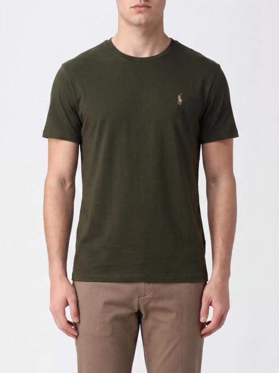 26FW 폴로 랄프로렌 포니로고 자수 반팔 티셔츠 710671438 540 Green