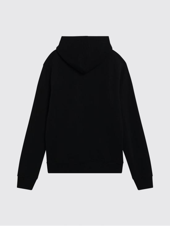26FW 아미 스몰 하트 로고 루프백 오가닉 코튼 플리스 후드 BFUSW235730 001 Black - AMI