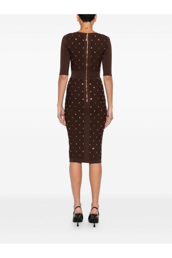 25FW 엘리자베타프랜치 원피스 AM26S57E2EA346 Brown - ELISABETTA FRANCHI