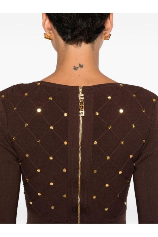 25FW 엘리자베타프랜치 원피스 AM26S57E2EA346 Brown - ELISABETTA FRANCHI