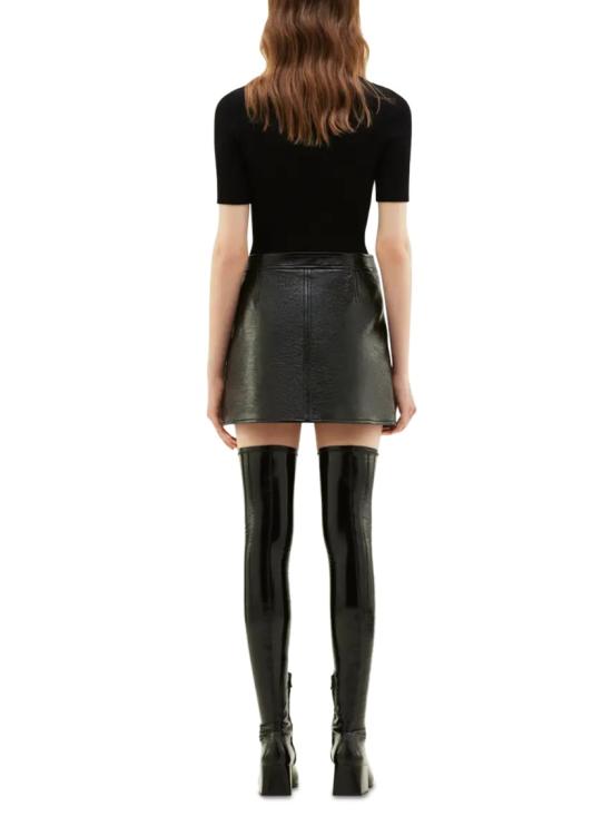 26FW 쿠레쥬 리에디션 니트 탑 숏슬리브 PERMPU026FI00019999 Black - COURREGES